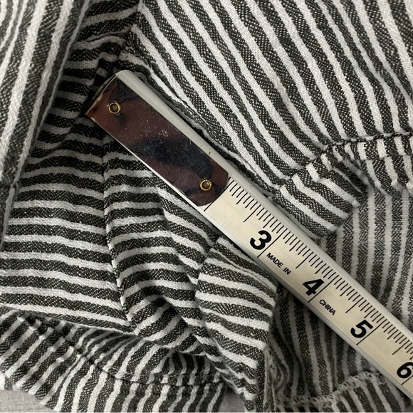 Old Navy Linen Blend Black and White Bermuda Shorts 3X - Picture 7 of 11